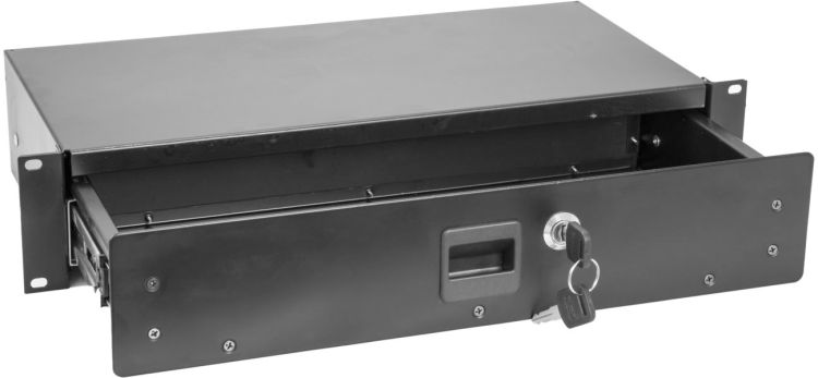 OMNITRONIC Rackschublade SN-2 Rackschublade mit Schloss 2HE
