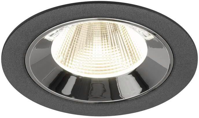 SLV NUMINOS® M, Deckeneinbauleuchte schwarz/chrom 4000 K 20°