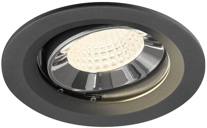 SLV NUMINOS® MOVE M, Deckeneinbauleuchte schwarz/chrom 4000 K 55°