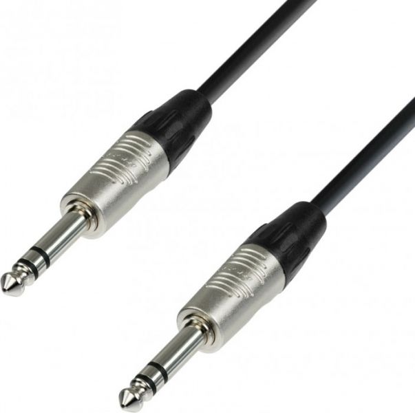 Adam Hall Cables K4 BVV 0150 Patchkabel REAN 6,3 mm Klinke stereo auf 6,3