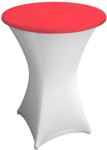 Tischplattenbezug Deckel Rot für 70-80cm Stehtisch Stretch Table Topper 
