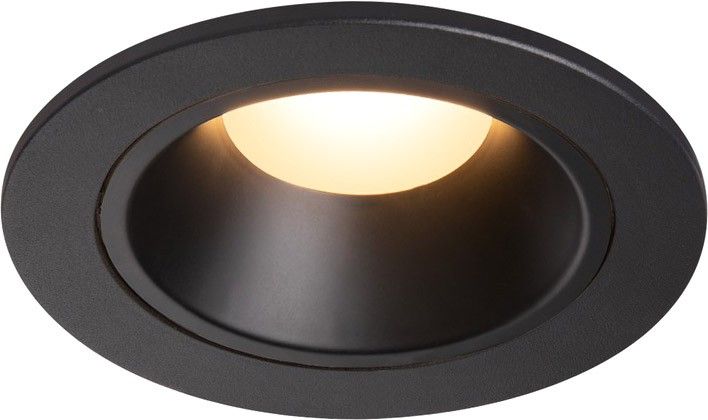 SLV NUMINOS® DL S, Indoor, luminaria empotrada de techo led negro/negro 3000 K 40° con resortes