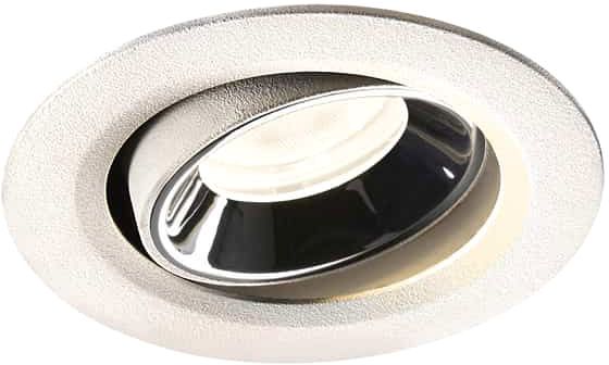 SLV NUMINOS® MOVE XS, Deckeneinbauleuchte weiß / chrom 4000K 55°