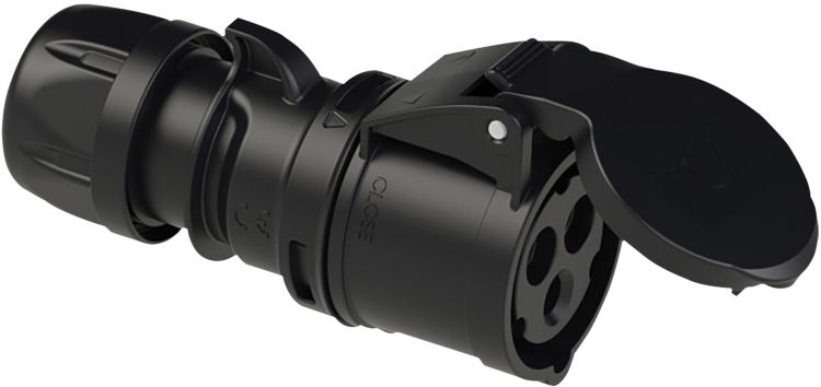 PCE CEE 32 A/240 V 3-P Stecker Buchse Schwarz - Serie SHARK