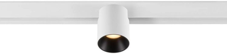 SLV FIXT-IT!, 48V, DALI, rund, Surface mounted track, Spot, 2000-3000K, 7.4 W, 36°, weiß / schwarz