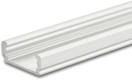 ISOLED LED Aufbauprofil SURF12 FLAT Aluminium eloxiert, 200cm