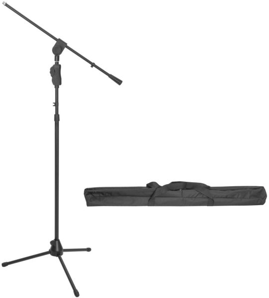 OMNITRONIC Set Mikrofonstativ MS-3 schwarz + Tasche