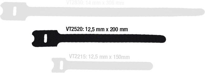 Adam Hall Accessories VT 2520 Klett Kabelbinder 200 x 25 mm schwarz
