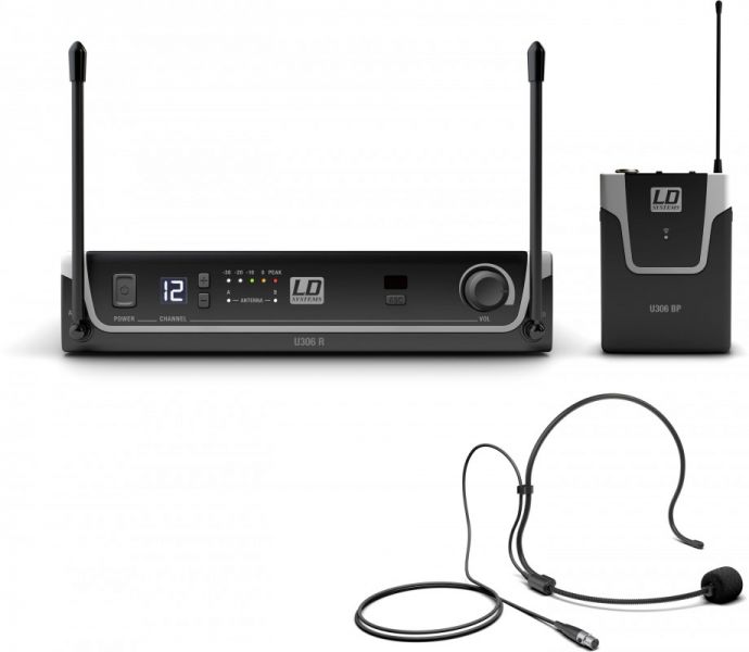 LD Systems U306 BPH Funksystem mit Bodypack und Headset