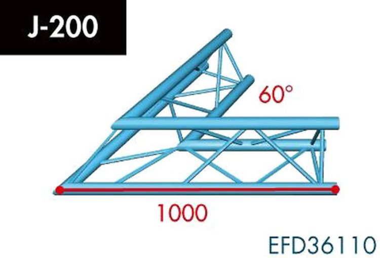 X3K-30/H (Heavy Duty) J-200 2-Weg Ecke, Winkel 60°