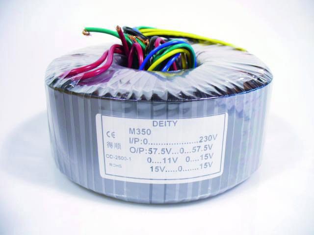 Ringkerntrafo Sec.: 57-0-57V/11V/15V/15-0-15V Pri.: 230V (M350) PAP-350