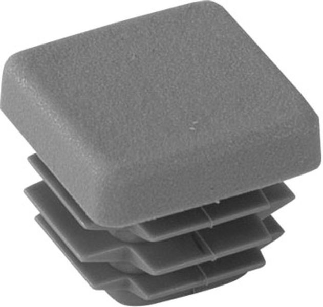 Riggatec Endkappe Verkehrsgrau für 20x20x0,8-3 mm Rohr Vierkant
