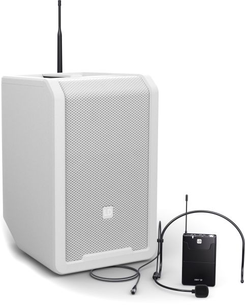 LD Systems ANNY® 8 BPH B5 W - Tragbarer Bluetooth® PA-Lautsprecher mit Akku, Mixer und 1x