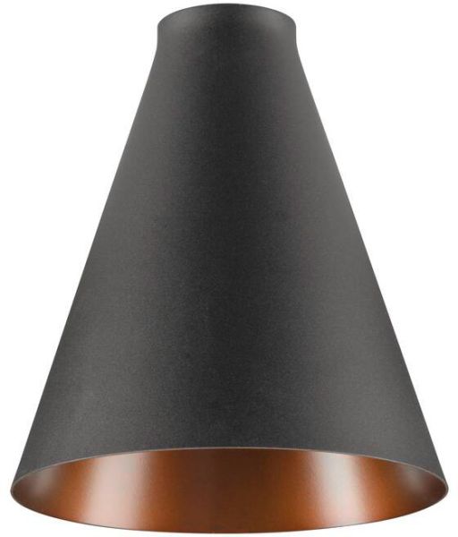 SLV LALU® CONE 15, Leuchtenschirm, E27 Base, Mix&Match, H: 17 cm, schwarz / bronze