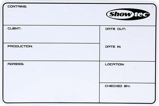 DAP-Audio Flightcase Label SHOWTEC, magnetic with 3M tape + marker