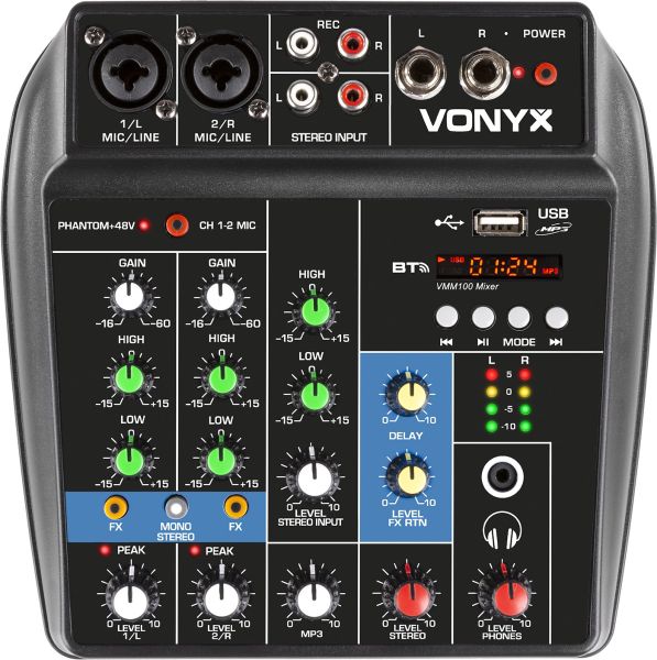 Vonyx VMM100 Audio-Mischpult mit USB/BT