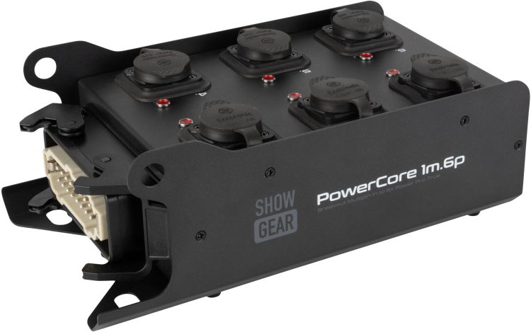SHOWGEAR PowerCore 1 m, 6-poliger Breakout-Stecker H16 auf 6x Power Pro True