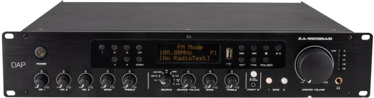 DAP-Audio ZA-9120DAB 120 W 100 V 2-Zonen-Mischverstärker