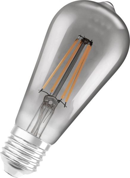 LEDVANCE Bluetooth SMART+ Edison Kolbenform LED Filament Lampe dimmbar (ex 44W) 6W / 2700K