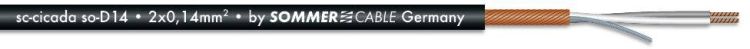 SOMMER CABLE Mikrofonkabel 2x0,14 100m sw SC-CICADA