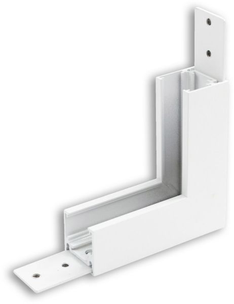 ISOLED Track48 Eckschiene 90° vertikal für Aufbauschiene flat, weiß, nicht stromführend