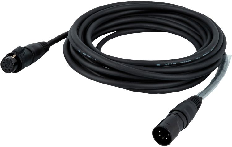 DAP-Audio FLR75 - IP65 DMX/AES-EBU XLR/M 5P auf XLR/F 5P Rean RCX5 Steckverbinder 6 m