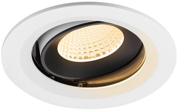 SLV NUMINOS® MOVE M, Deckeneinbauleuchte weiß/schwarz 3000 K 40°