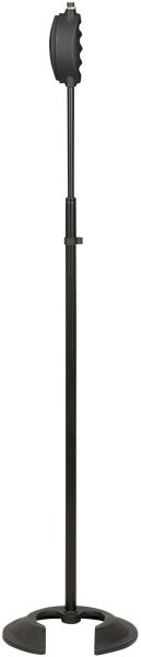 Quick lock microphone stand with counterweight