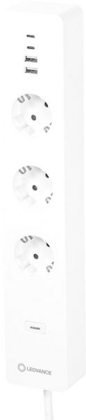 LEDVANCE Wifi SMART+ 3 WAY PLUG 3er Steckdosenleiste mit USB EU