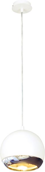 SLV LIGHT EYE Pendelleuchte mit Rosette, ES111, weiß/chrom