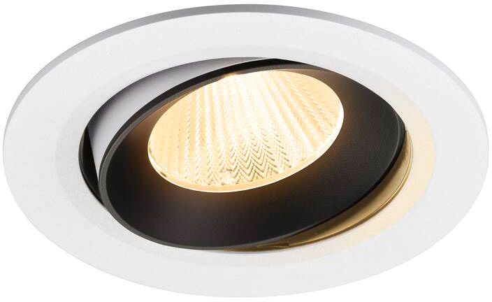 SLV NUMINOS® MOVE L, Deckeneinbauleuchte weiß/schwarz 3000 K 40°