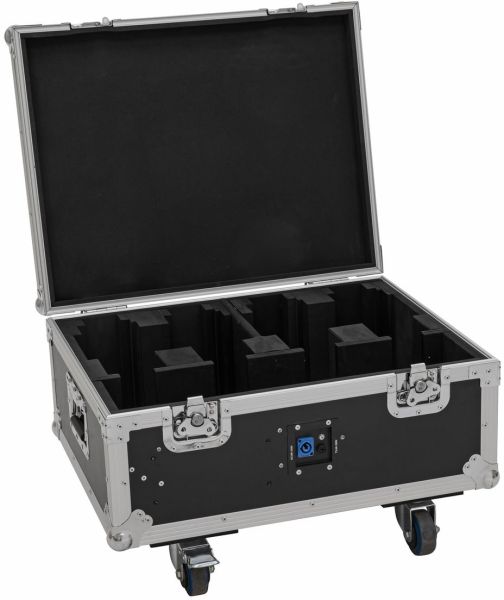 ROADINGER Flightcase 4x AKKU MBT-3 mit Rollen und Ladefunktion