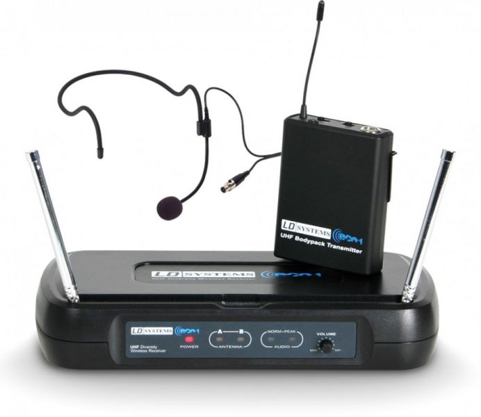 LD Systems ECO 2 BPH B6 II Funkmikrofon System mit Belt Pack und Headset