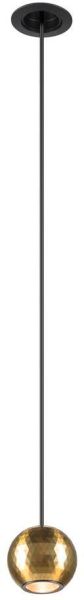 SLV DYSKO, Pendelleuchte, PHASE, Pendellänge 200 cm, 2700K, 36°, schwarz / gold