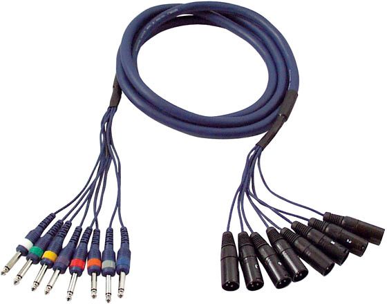 DAP FL62 - 8 XLR/M 3 p. > 8 Klinke mono  6 m