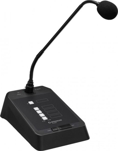 MONACOR PA-M4RC Micrófono con control de zonas para megafonía