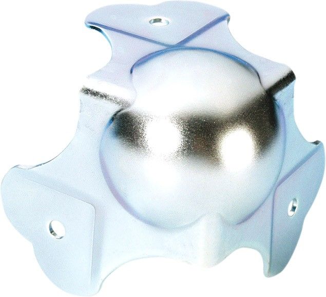 Adam Hall Hardware 4107 Kugelecke groß dreischenklig gekröpft 30 mm 3-Loch