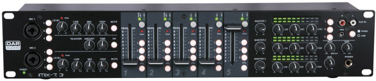 DAP IMIX-7.3 7 Kanal 3 Zonen Installations Rack Mixer