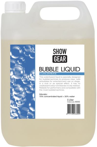 Showtec Bubble Liquid - 5 Liter, Konzentrat