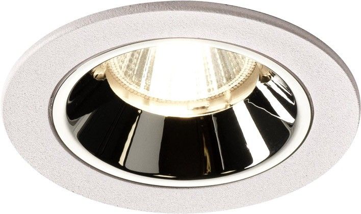 SLV NUMINOS® DL S, Indoor, luminaria empotrada de techo led blanco/cromo 4000 K 20° con resortes