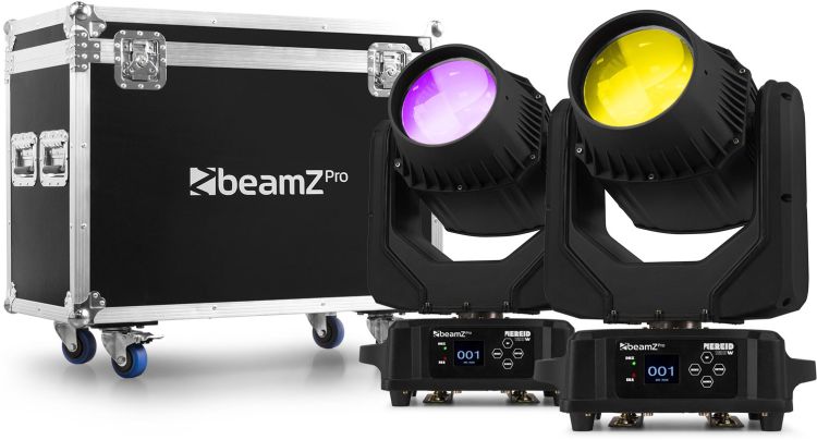 beamZ Pro Nereid120W Outdoor Moving Head Beam 2pcs im Flightcase