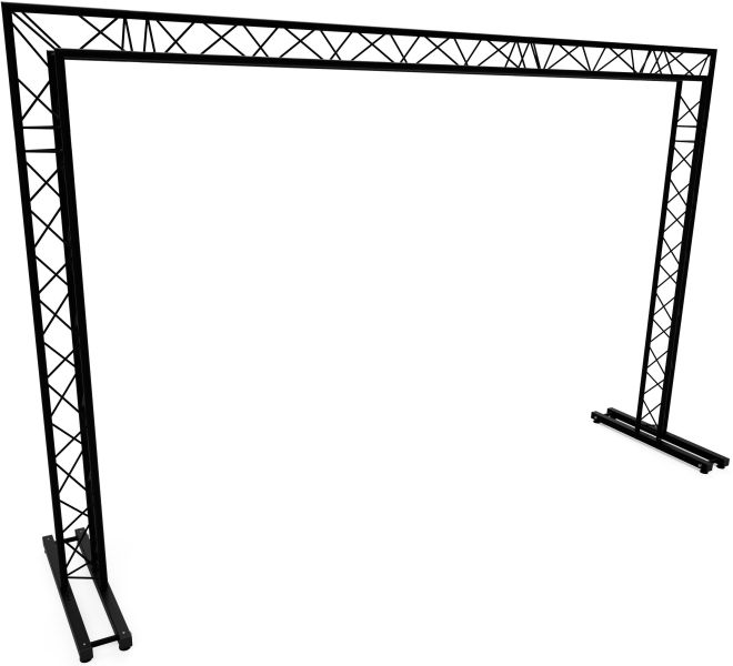 Naxpro-Truss FD23 Traversen Torbogen Spitze außen schwarz 4,00 x 2,57 m (BxH)