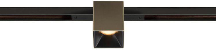 SLV FIXT-IT!, 48V, DALI, eckig, Standard track, Spot, 3000K, 6.6 W, 36°, bronze / schwarz