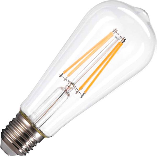 SLV ST58 E27, LED Leuchtmittel transparent 7,5W 2700K CRI90 320°