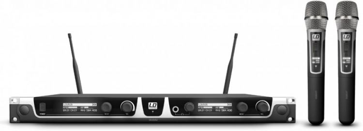 LD Systems U505 HHC 2 Funkmikrofon System mit 2 x Handmikrofon Kondensator