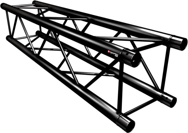 Naxpro-Truss FD 24 Strecke 100 cm RAL9005 - Schwarz - Seidenmatt