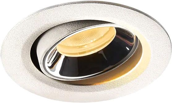 SLV NUMINOS® MOVE XS, Deckeneinbauleuchte weiß / chrom 2700K 20°