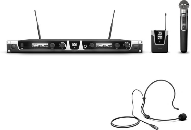 LD Systems U506 UK HBH 2 Funkmikrofon System mit Bodypack, Headset