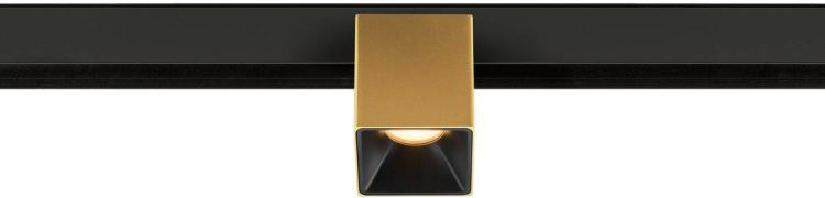 SLV FIXT-IT!, 48V, DALI, eckig, Surface mounted track, Spot, 3000K, 6.6 W, 36°, gold / schwarz