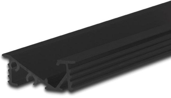 ISOLED LED Einbauprofil FURNIT6 D Aluminium schwarz RAL 9005, 200cm
